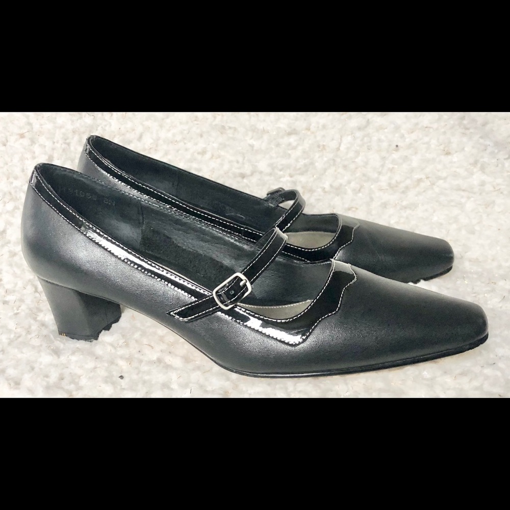 Ross Hommerson Black, leather, Mary Jane heels 8